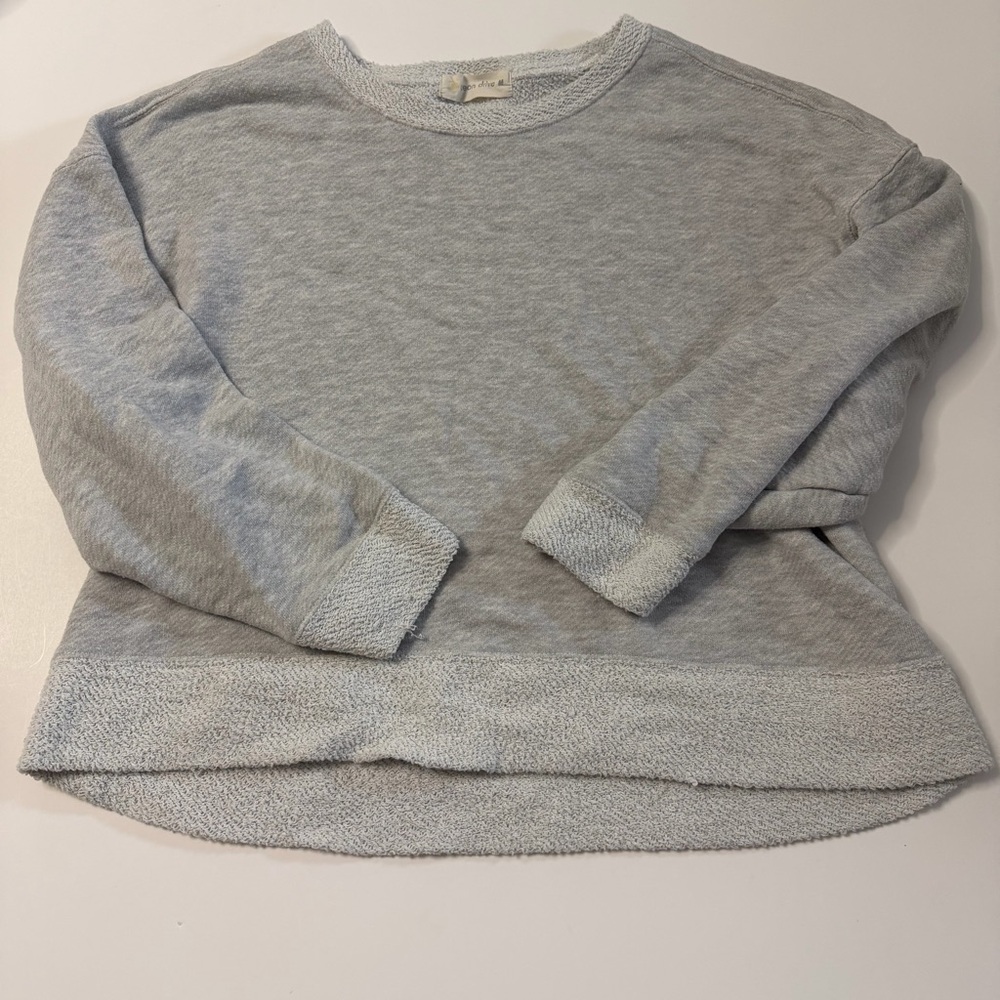 Ocean Drive Light Heather Gray Crewneck Sweatshirt size medium oversized